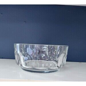 Cristal D'Arques Durand Arcoroc France ROC Thumbprint  Glass 6.5 Salad Bowl